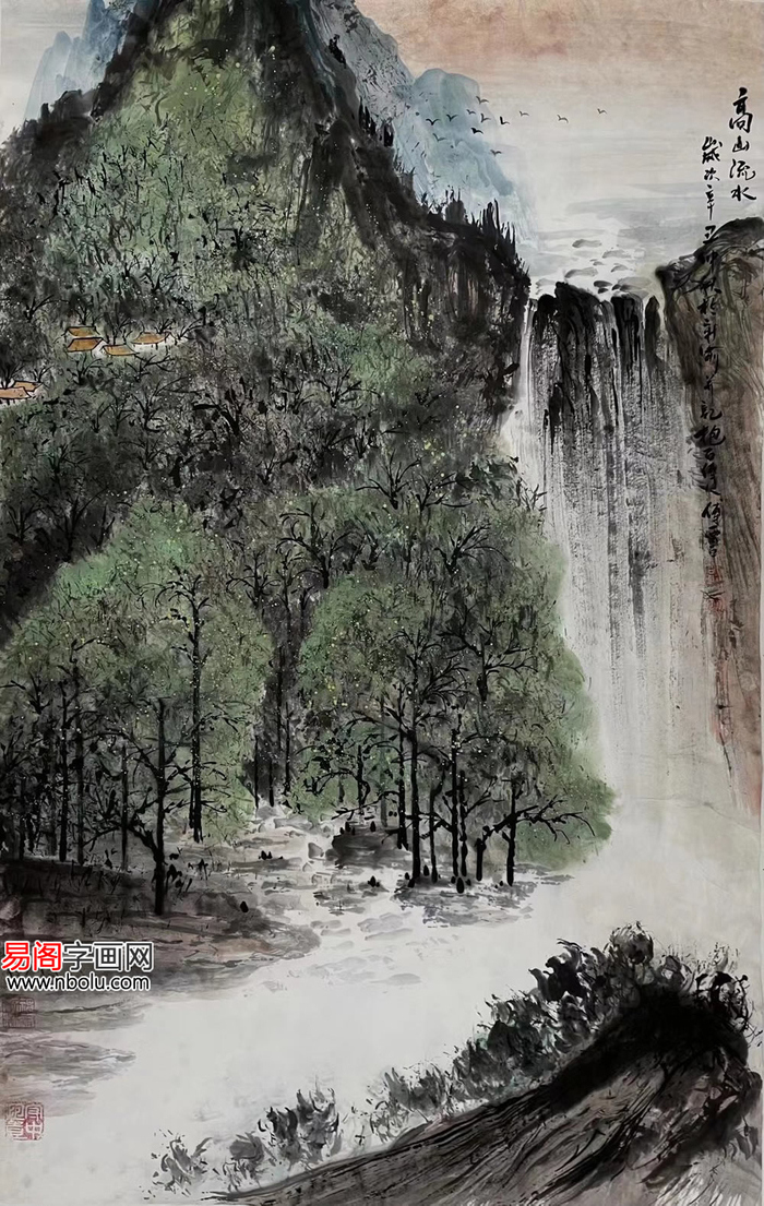 傅抱石再传弟子，傅云石画作赏析：笔墨秀逸，潇洒隽永|山水画|人物画