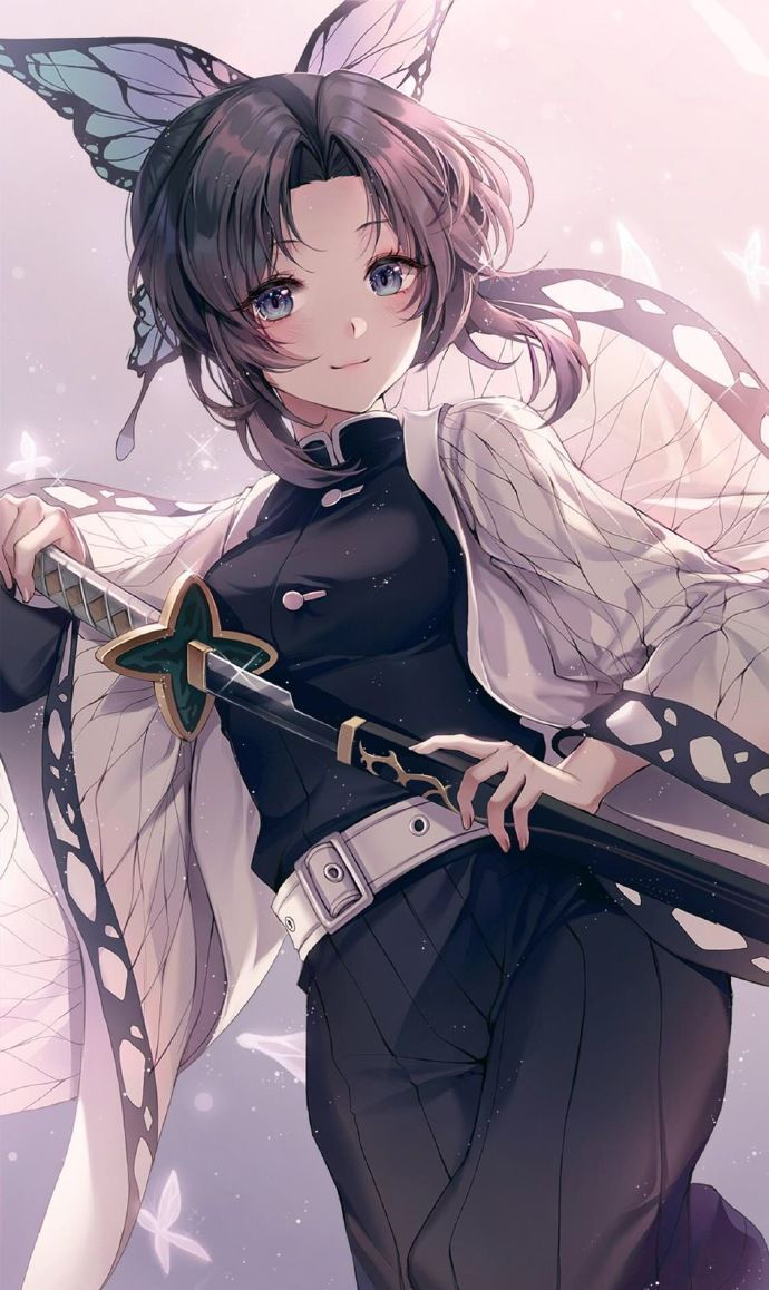 鬼灭之刃蝴蝶忍动漫高清壁纸图片合集|合集|蝴蝶|致歉