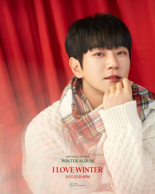 韩国歌手黄致列公布首张个人冬季专辑《i love winter》概念照|黄致列