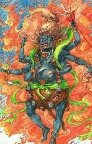 唐卡中的大黑天是哪位菩萨的化身