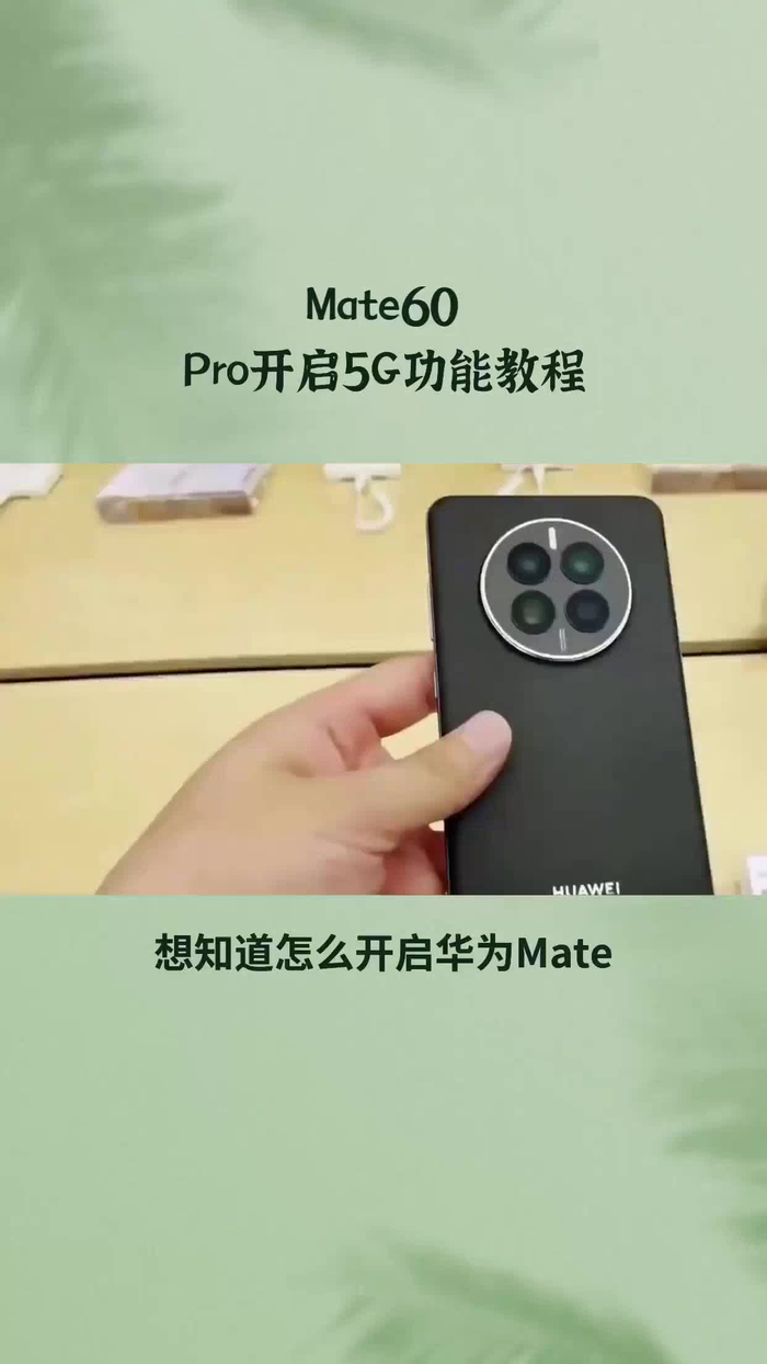 华为mate60pro5g怎么开