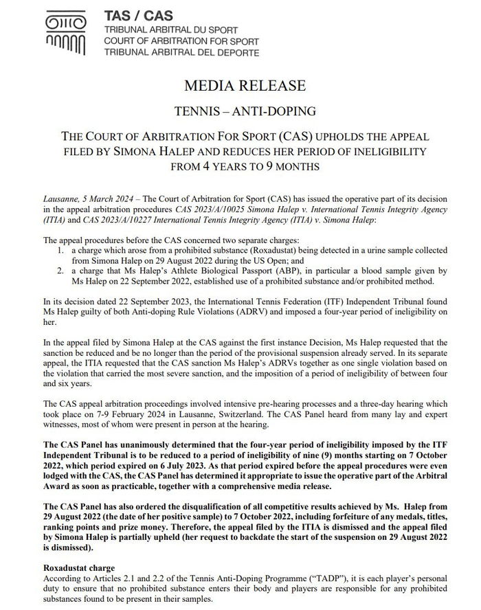 关于这个问题,我们需要翻开洛桑国际法庭关于"哈勒普事件"最终的判罚