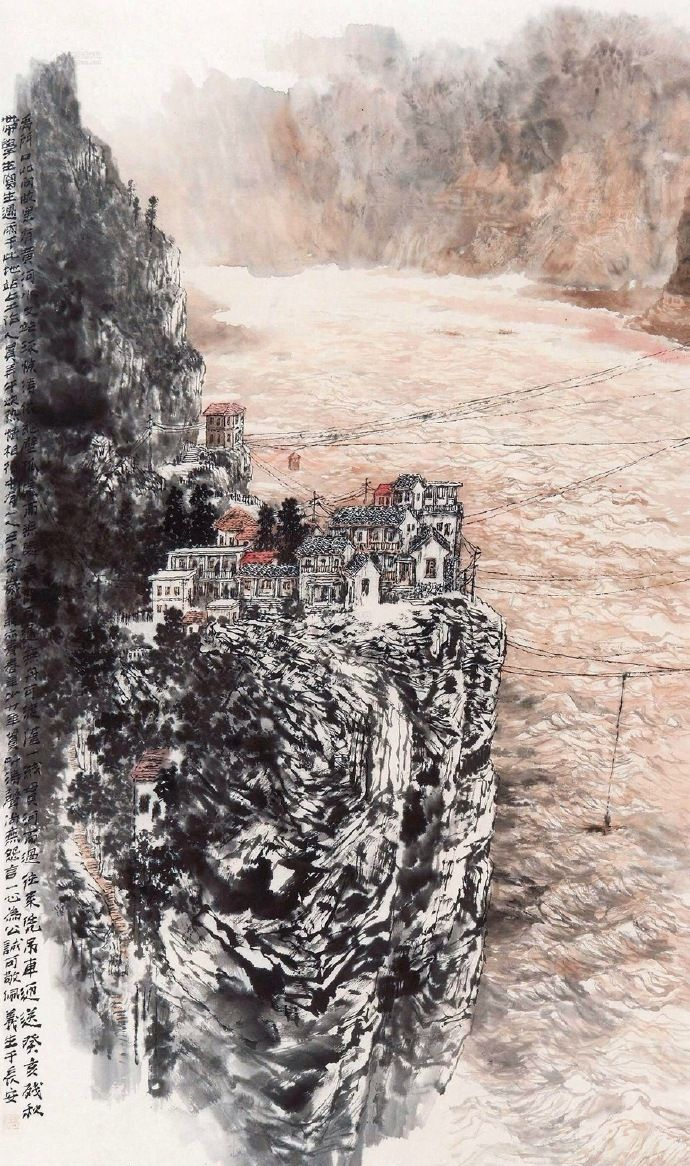 九曲黄河万里沙,浪淘风簸自天涯。黄河系列国画作品欣赏
