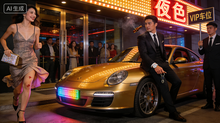 酒吧妹被保时捷男带玩一周，输几万让摸牌，这算被有钱人追过吗