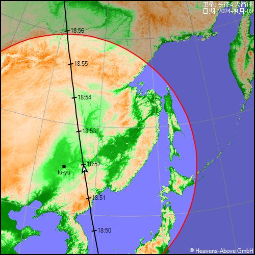 长征4 火箭体过境【扶余】##人造卫星过境事件