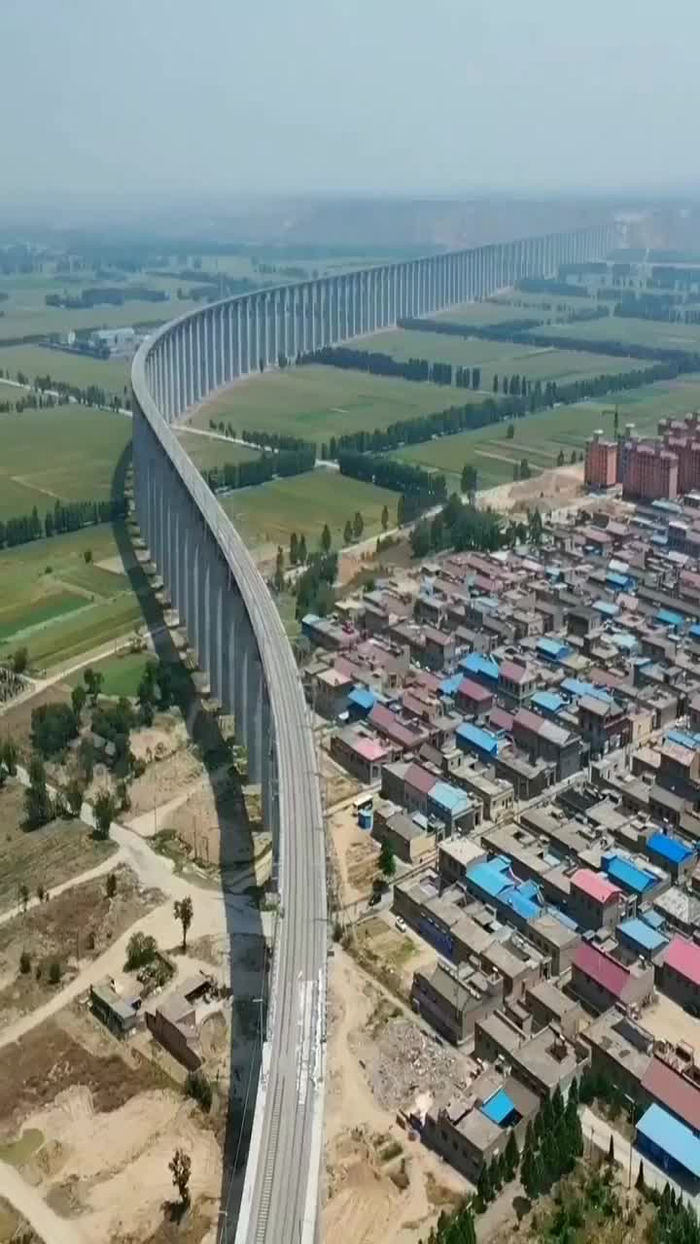 中国桥梁建设世界之最超级工程蒙华重载铁路河津段