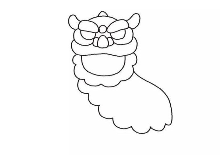 展示中华文化魅力舞狮简笔画的绘制技巧