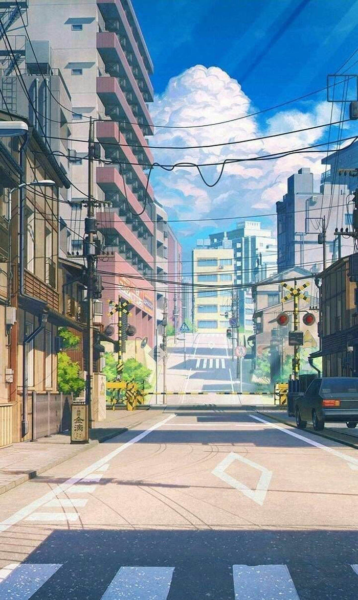 日本动漫风景插画,经典场景再现