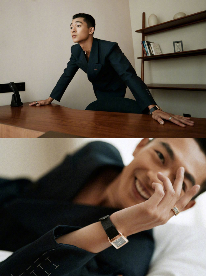 人張宥浩以全黑造型亮相上海国际电影节,西装礼服搭配硬朗的寸头造型