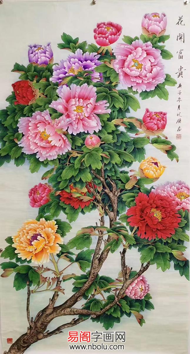 谈工笔牡丹画嬗变赏画家胡记领工笔牡丹