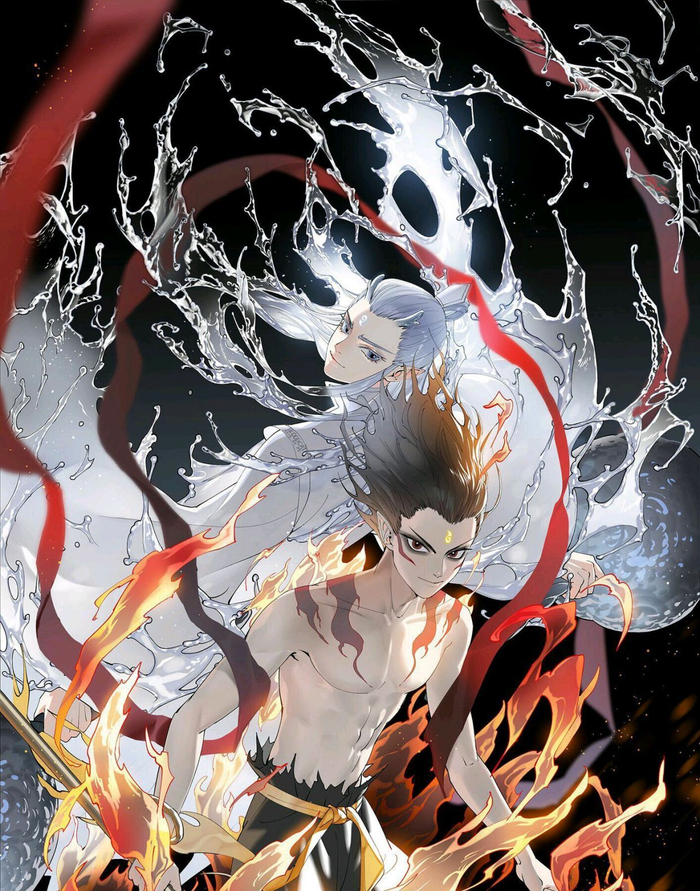 《哪吒之魔童降世》敖丙与哪吒高清同人动漫壁纸图片