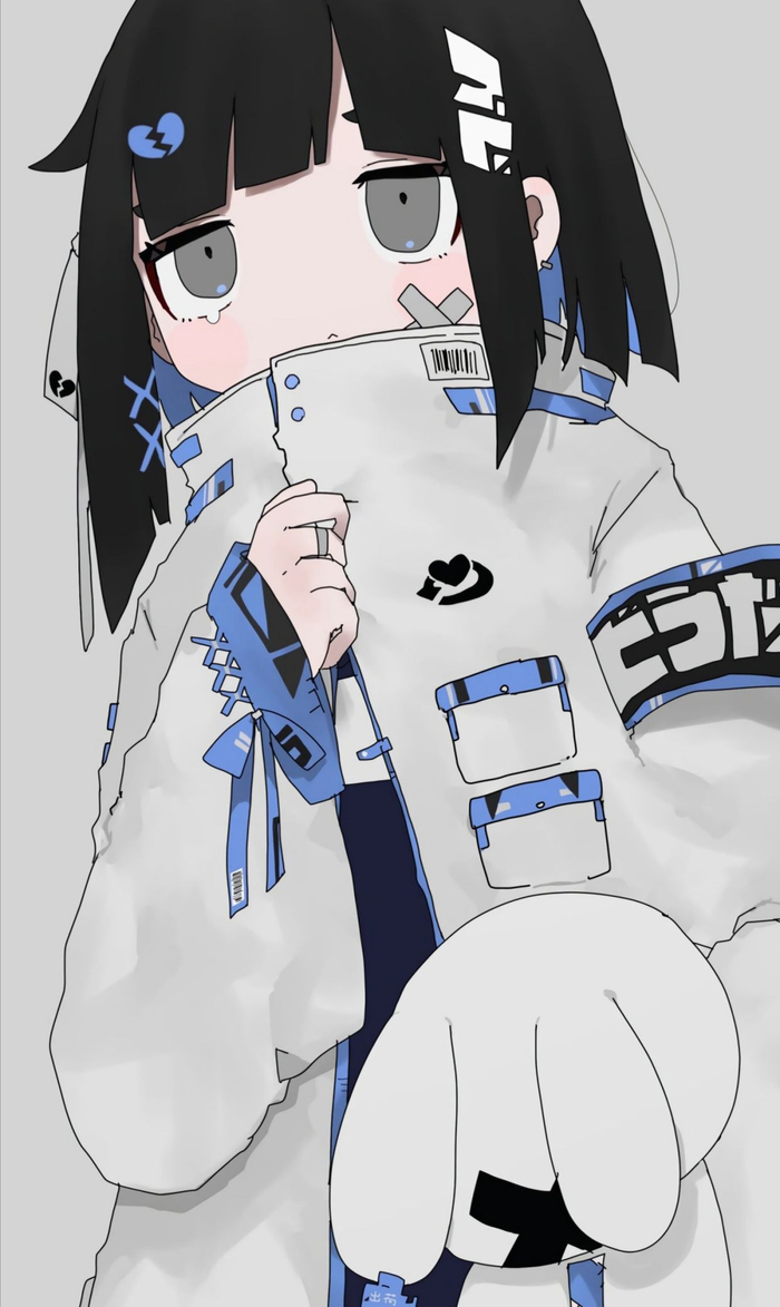 酷女孩插画作品,线条流畅构图简洁,拥有一种独特的美感