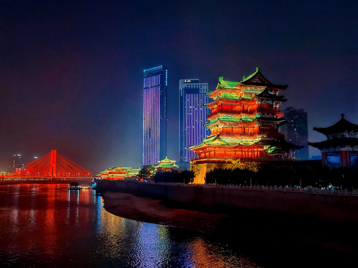 江西南昌滕王阁夜景原创拍摄