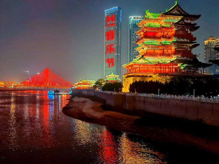 江西南昌滕王阁夜景原创拍摄