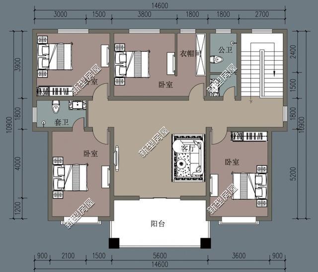 農村建房開間14米進深10米坐北朝南能建什麼樣的別墅