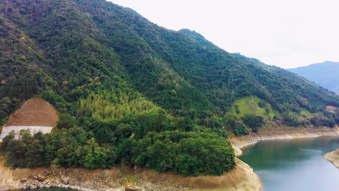 航拍福州市连江县山仔水库山青水秀,是旅游的好去处!