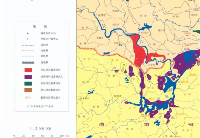 长江流域蓄滞洪区分布图，到底有哪些蓄滞洪区呢？分布在哪里？|蓄洪|武汉|武汉市_新浪新闻