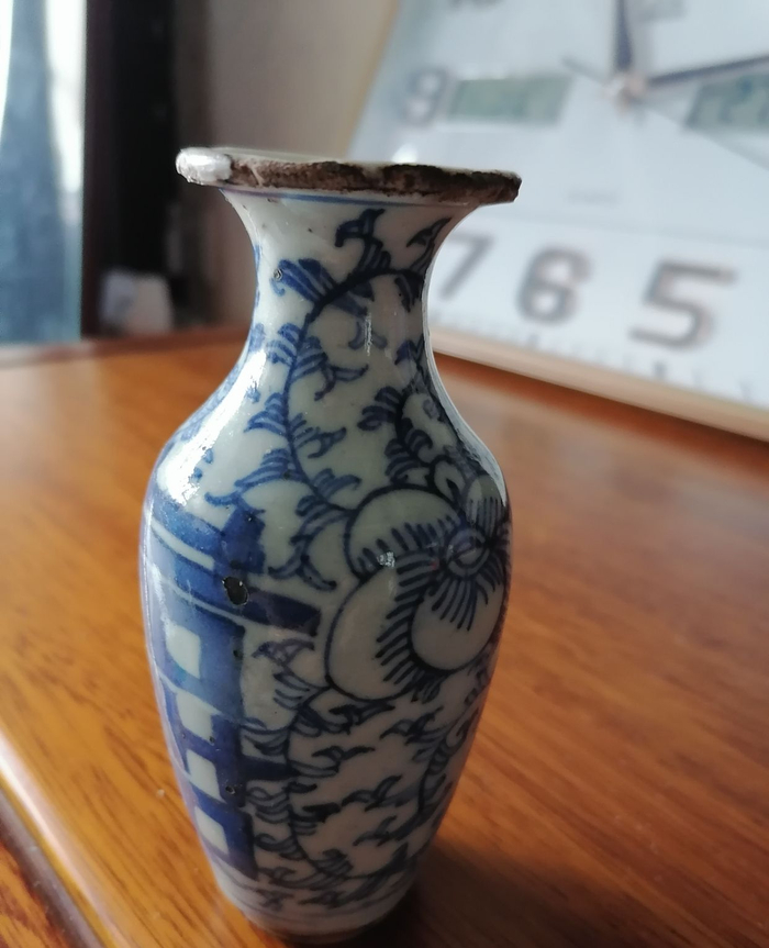 清代青花双喜缠枝纹瓶|双喜|缠枝纹|囍字