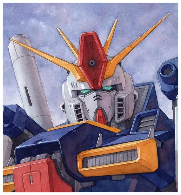 78和牛高达的半神头像,细节都还原了出来,画得惟妙惟肖.