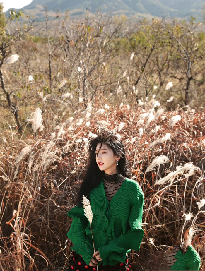 章若楠 《ok!精彩》12月刊双封面释出,酷飒千鸟格套装