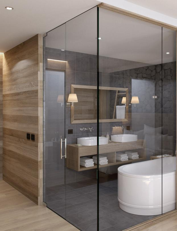 全玻璃卫生间毫无隐私外装拉帘或内装轨道我选哪种更好