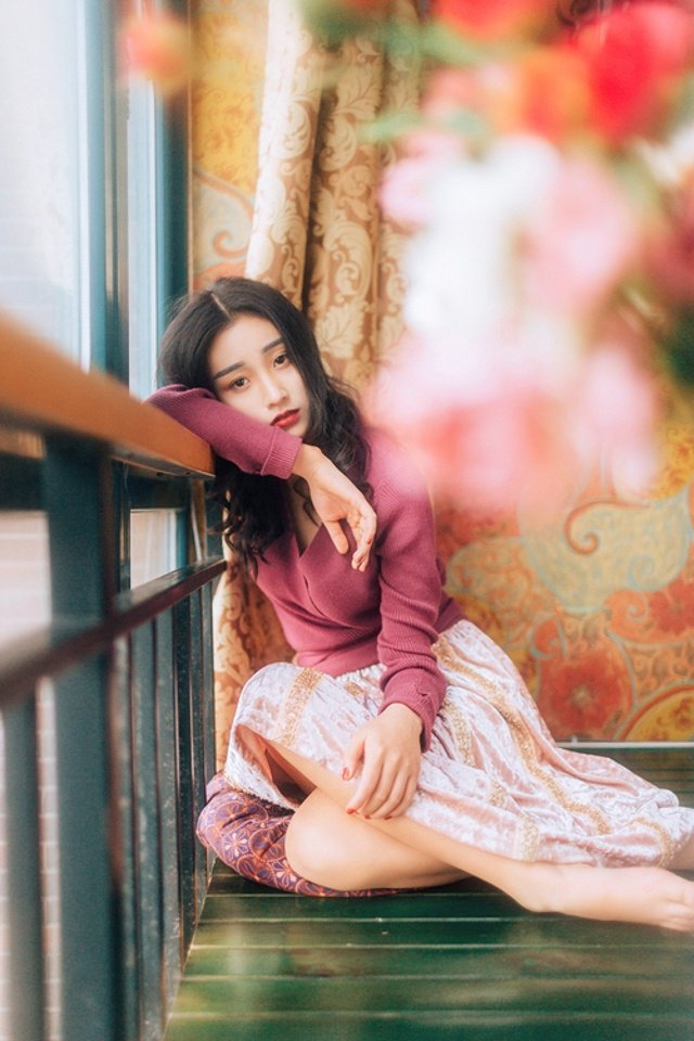 小清新文艺范儿女神朦胧质感唯美写真