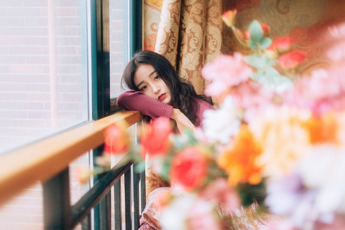 小清新文艺范儿女神朦胧质感唯美写真