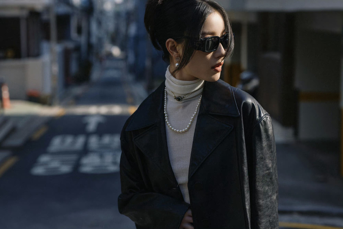 倪妮韩国街拍allblack穿搭高级感满满时髦又随性