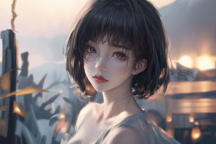 邻家少女ai绘画头像图集动漫卡通二次元手机电脑高清壁纸cg