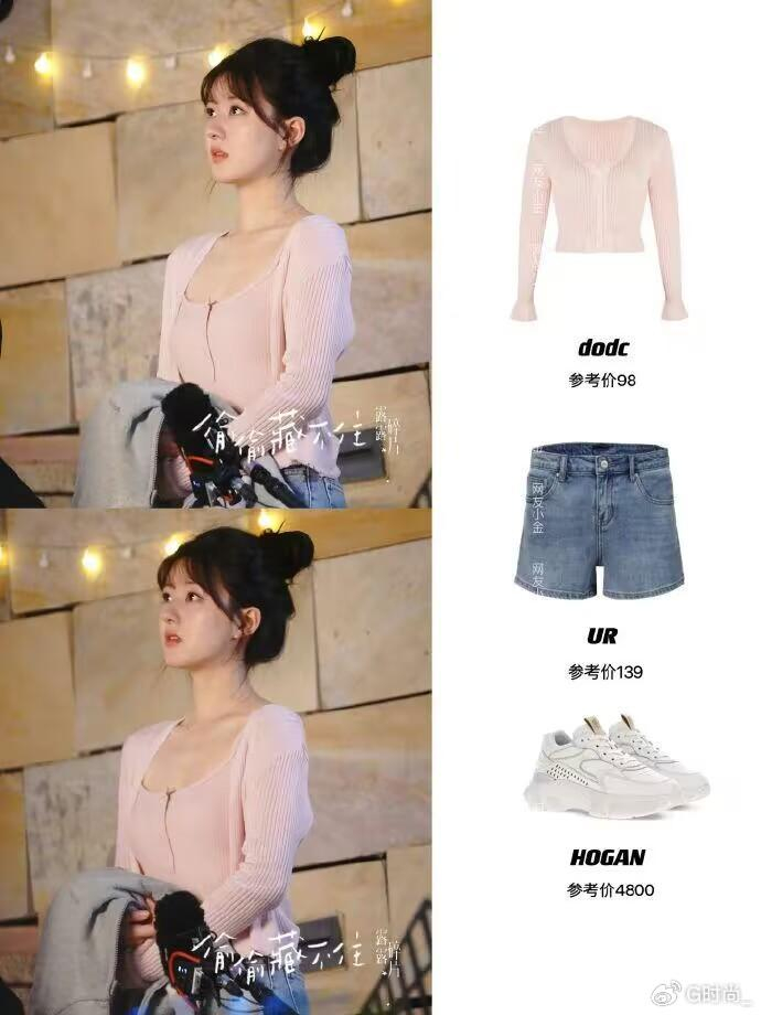 粉色和蓝色的撞色搭配,很多人认为搭配在一起会很突兀,实际上并非如此