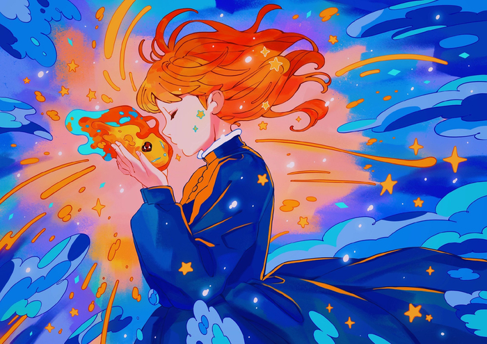 来自ins上爆红插画师meyoco的作品满满的少女心