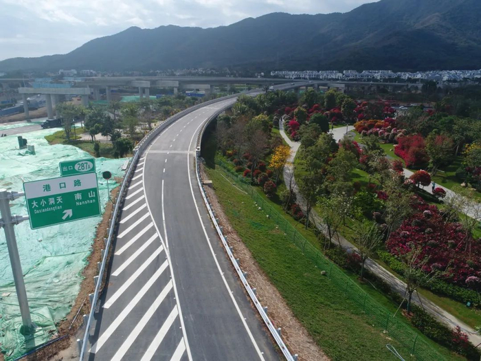 海南g98环岛高速公路崖州湾科技城段改建工程进入全面收官阶段|海南