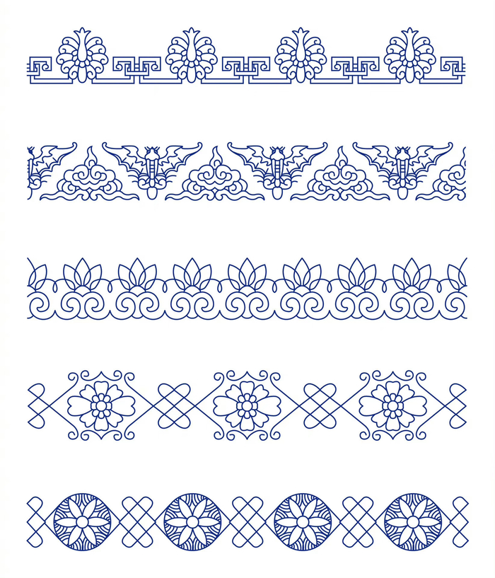 中国传统纹样花边参考