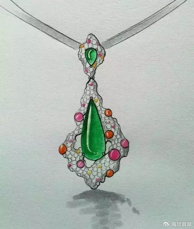 设计师们通过自己独具匠心的设计,赋予了翡翠更为精致的美.