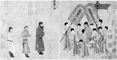 细读《步辇图》:唐代初年的重大历史画|禄东赞|宫女们|唐太宗|腰带|吐蕃_新浪新闻