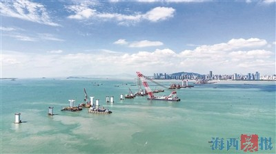 刘五店航道桥主塔建设进度过半|厦门|吊装|预制构件