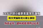 环球小姐李思萱伪造港大硕士文凭获刑240天