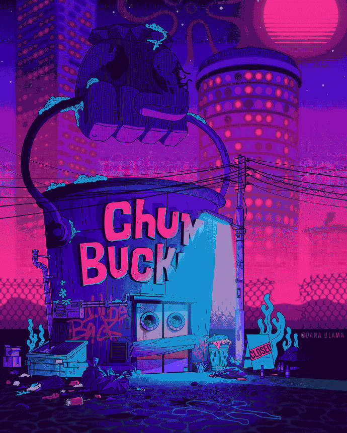 赛博朋克风动态插画