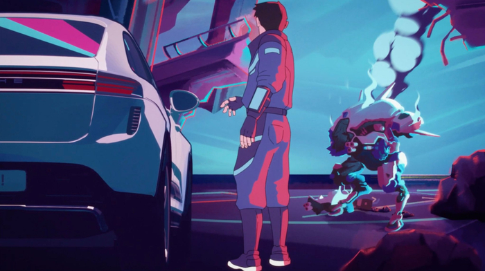 守望先锋2 x 保时捷 联动动画宣传片截图 拆了保时捷修机甲