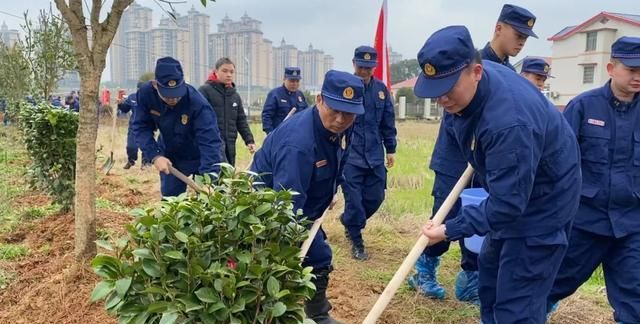 在雷锋战斗过的地方,消防员与志愿者共植“消防林”