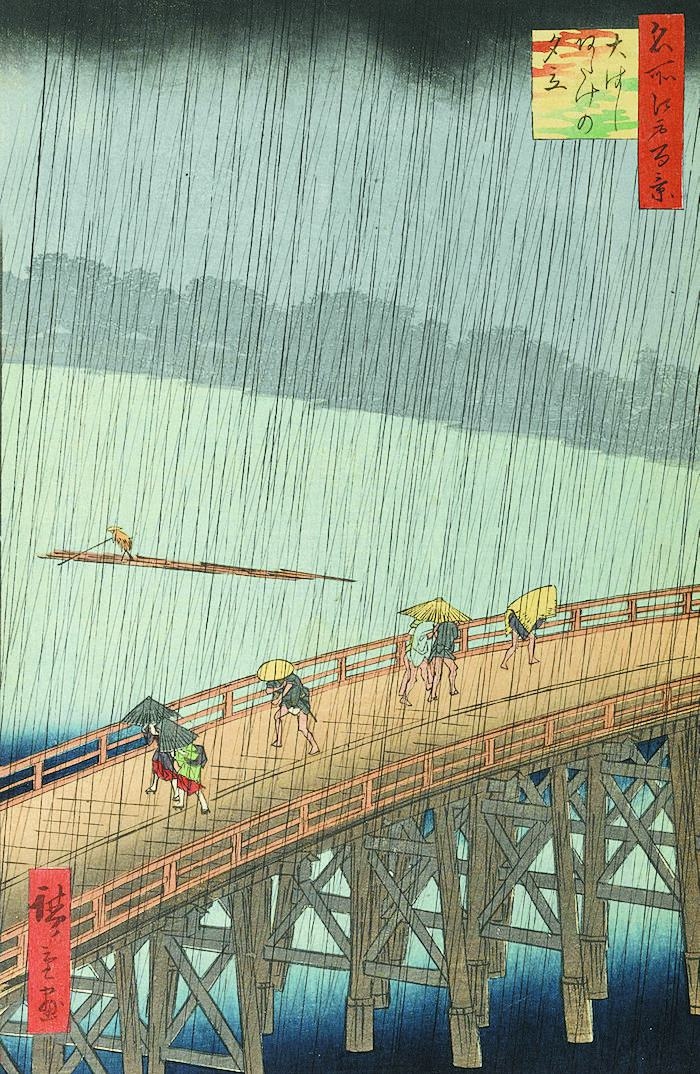 广重的《大桥骤雨》梵高的《雨中桥》|江户|名所江户百景|人物|德川|自然_新浪新闻