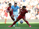 英超第6轮曼城3-0利物浦 红牌致负 豪取六连胜