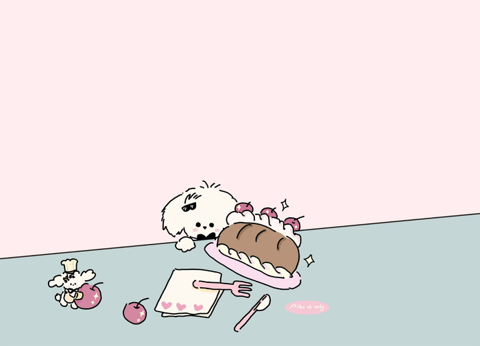 好可爱小狗的ipad电脑壁纸