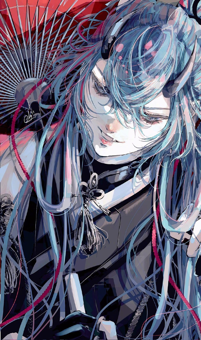 日系二次元人物插画,细节满满~ twi:mashimaa100pa