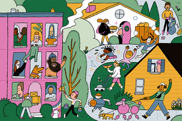 一组配色活泼的插画设计欣赏 :min heo