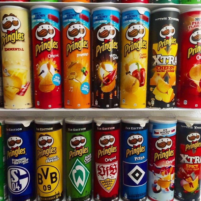 拥有世界上最全的品客薯片圆罐 67「实锤!