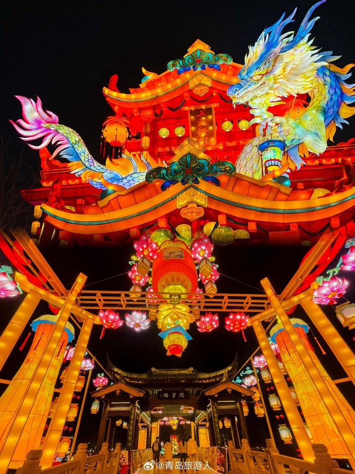 南京白鹭洲公园的花灯好美啊
