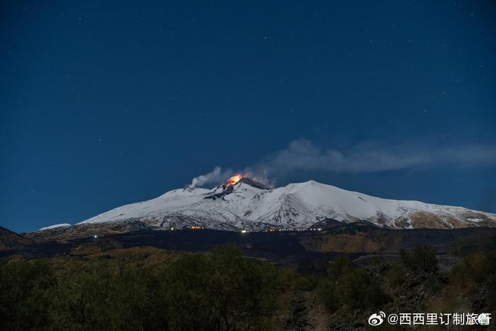 etna火山上的冰与火