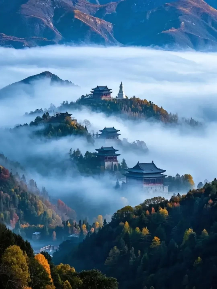 五台山朦胧风景