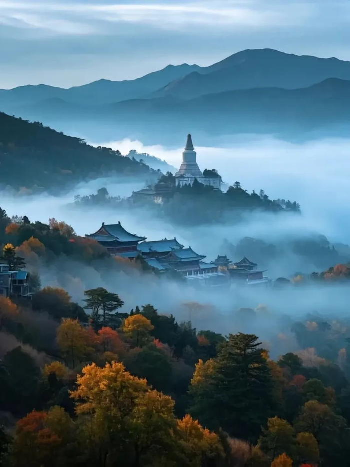 五台山朦胧风景